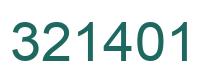 Number 321401 green image