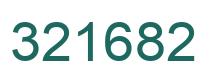 Number 321682 green image