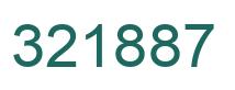 Number 321887 green image