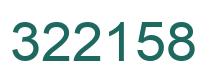 Number 322158 green image