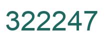 Number 322247 green image