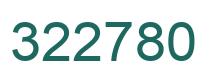 Number 322780 green image
