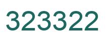 Number 323322 green image