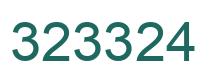 Number 323324 green image