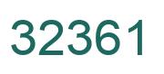 Number 32361 green image