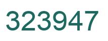 Number 323947 green image