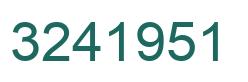 Number 3241951 green image