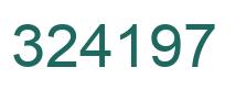 Number 324197 green image