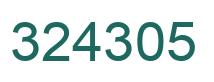 Number 324305 green image