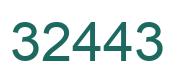 Zahl 32443 grün bild