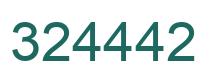 Number 324442 green image