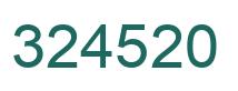 Number 324520 green image