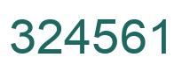 Number 324561 green image