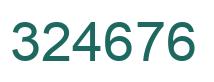 Number 324676 green image