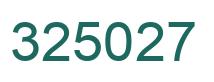Número 325027 imagen verde