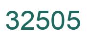 Number 32505 green image