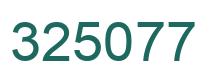 Number 325077 green image