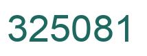 Number 325081 green image