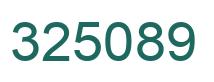 Number 325089 green image