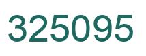 Number 325095 green image