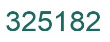 Number 325182 green image