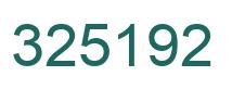 Number 325192 green image