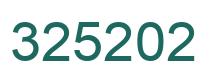 Number 325202 green image