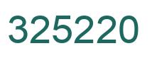 Number 325220 green image