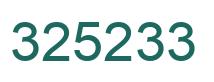 Number 325233 green image