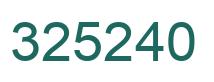 Number 325240 green image