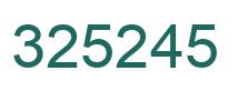 Number 325245 green image