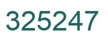 Number 325247 green image