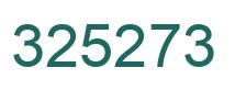Number 325273 green image
