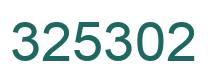 Number 325302 green image