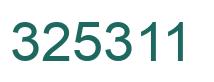 Number 325311 green image