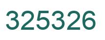Number 325326 green image