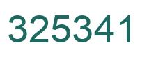 Number 325341 green image
