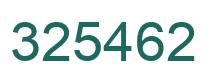 Number 325462 green image
