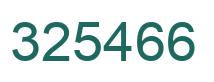 Number 325466 green image