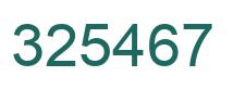 Number 325467 green image