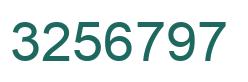 Number 3256797 green image