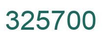 Número 325700 imagen verde