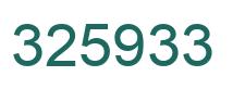 Number 325933 green image