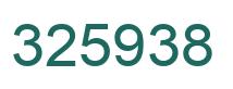 Number 325938 green image
