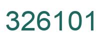 Number 326101 green image