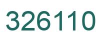 Number 326110 green image