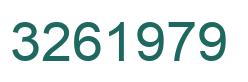 Number 3261979 green image