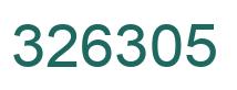 Number 326305 green image