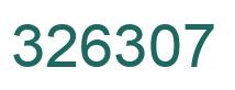 Number 326307 green image