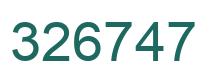 Number 326747 green image